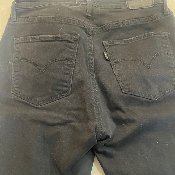 721 Levi’s High Rise Distressed Black Skinny Jeans - Picture 3 of 3